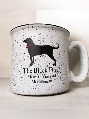 The Black Dog Martha's Vineyard Campfire Mug Speckled White Ceramic 12oz *RARE*